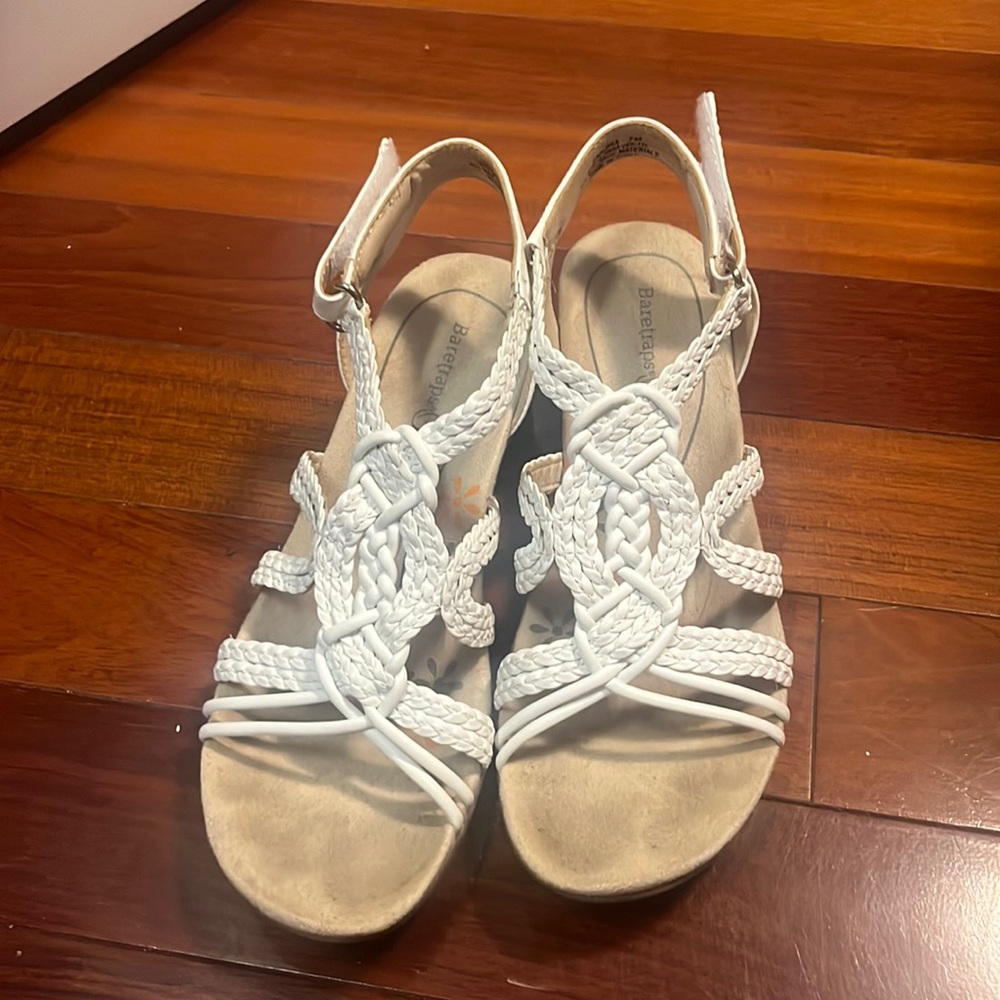 lightly worn heeled sandles
